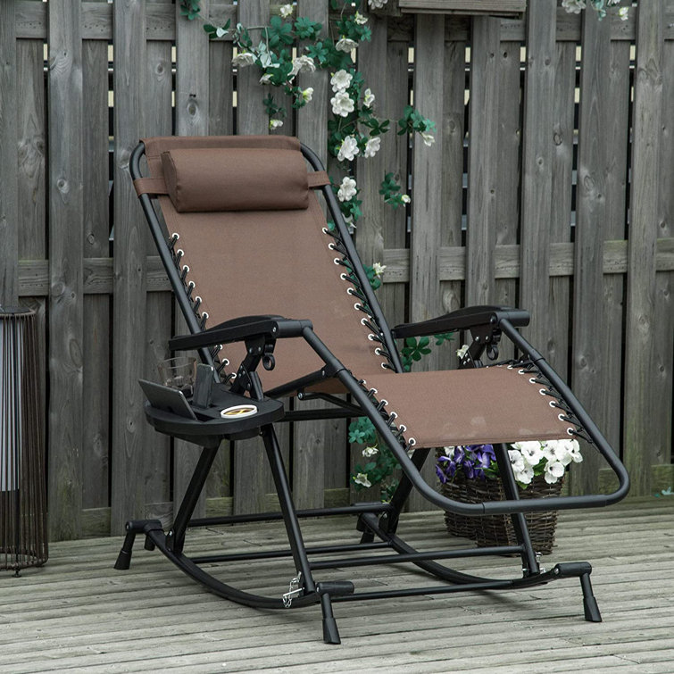 Arlmont Co. Denislav Metal Outdoor Rocking Chair Wayfair